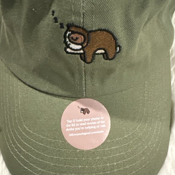 Follow Your Legend Sloth rescue baseball hat adjustable green - Picture 2 of 6